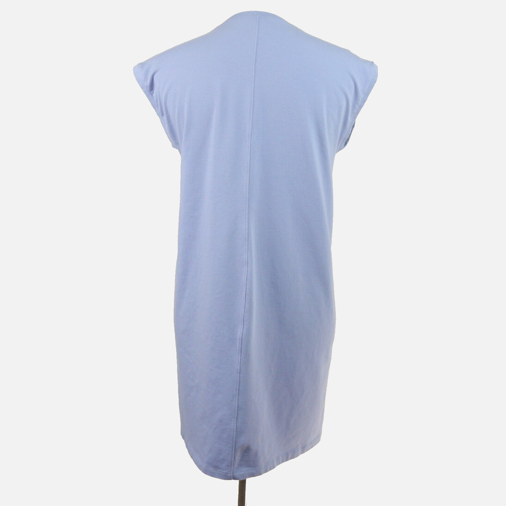 Eileen Fisher Size Petite S Traceable Organic Cotton Stretch Dress Blue - Picture 5 of 9